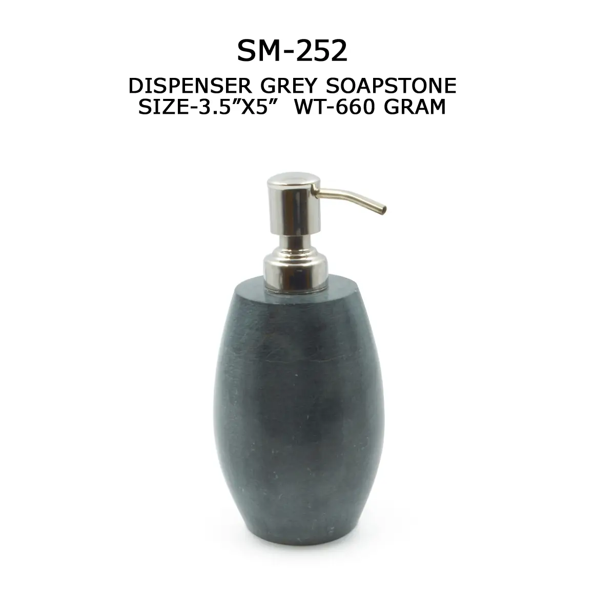 DISPENSOR CYLINDER GREY SOAPSTONE